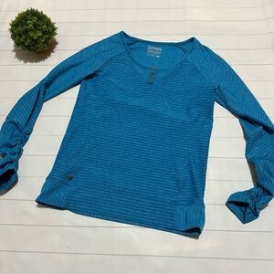 Outdoor Research Mikala Henley Long Sleeve‎ Top Bright Blue Women’s Size Medium